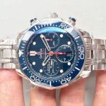 Swiss Grade Omega Seamaster Diver 300M Co-Axial Watch Stainless Steel Blue Dial